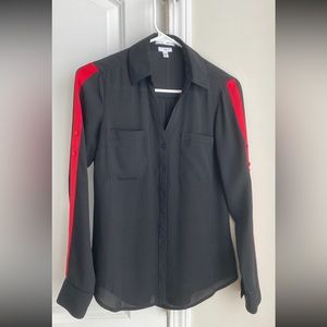 Express Black and Red Button Down Shirt